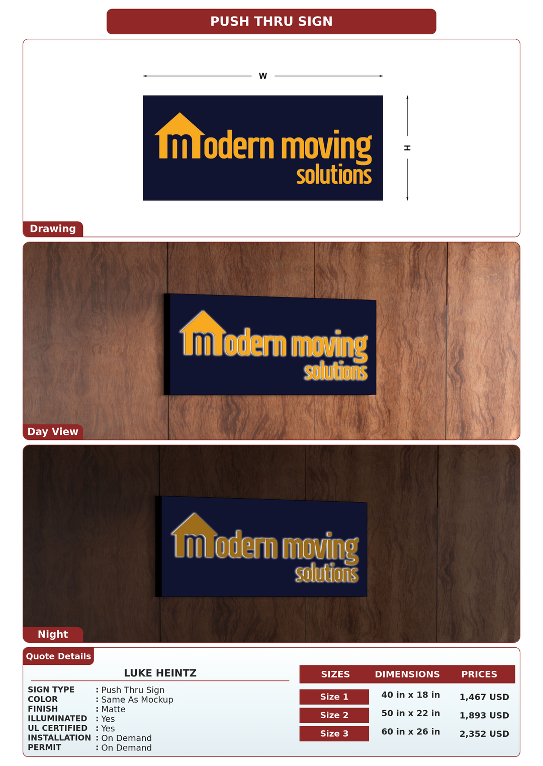 CUSTOM MOCKUP SIGN FOR Luke Heintz