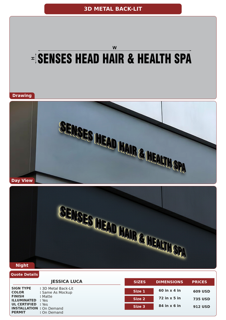 CUSTOM MOCKUP SIGN FOR Jessica Luca