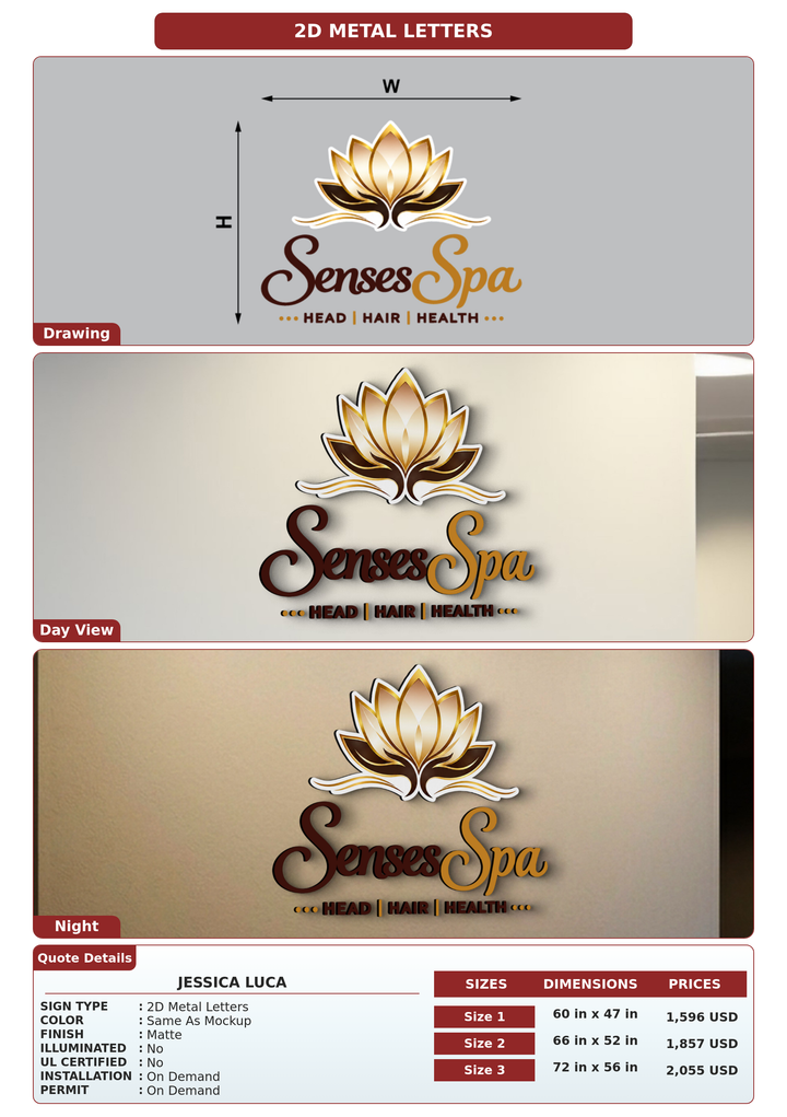 CUSTOM MOCKUP SIGN FOR jessica luca