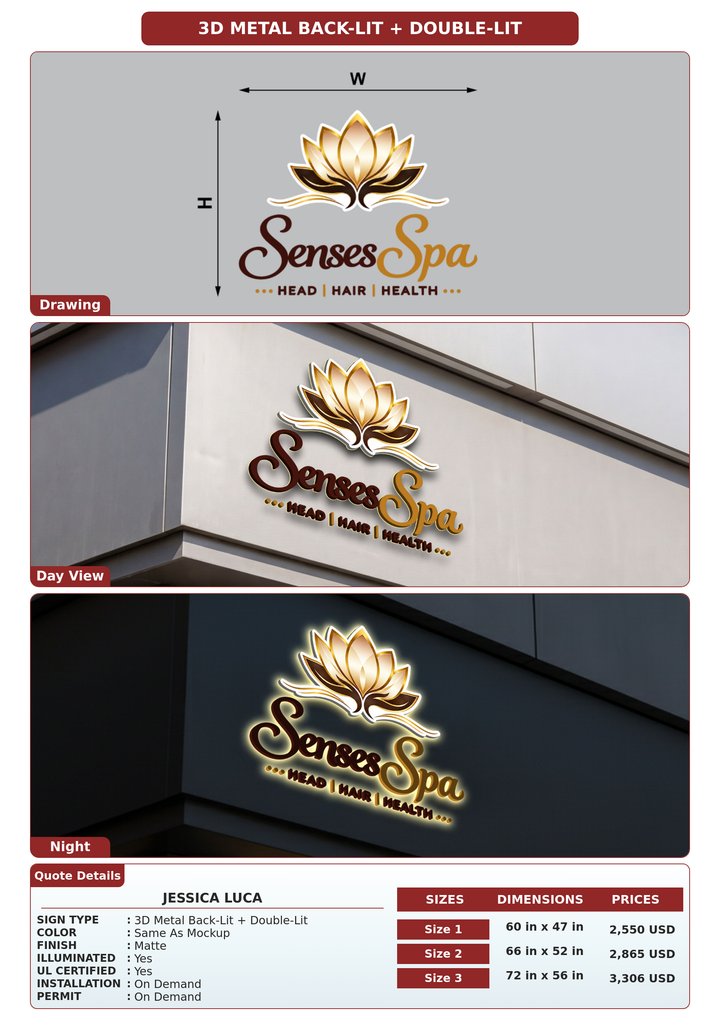 CUSTOM MOCKUP SIGN FOR jessica luca