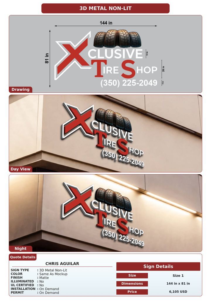 CUSTOM MOCKUP SIGN FOR chris aguilar