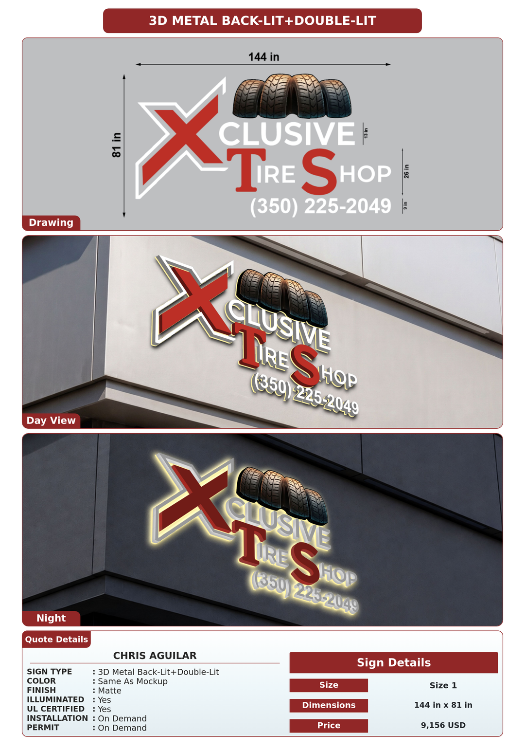 CUSTOM MOCKUP SIGN FOR chris aguilar