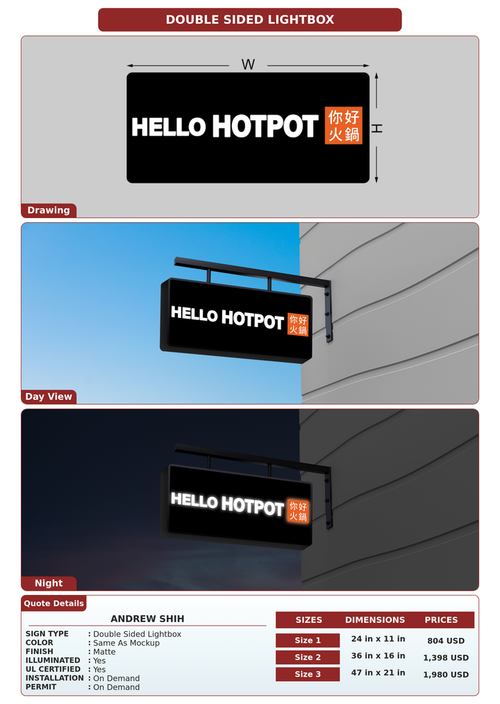 CUSTOM MOCKUP SIGN FOR Andrew Shih