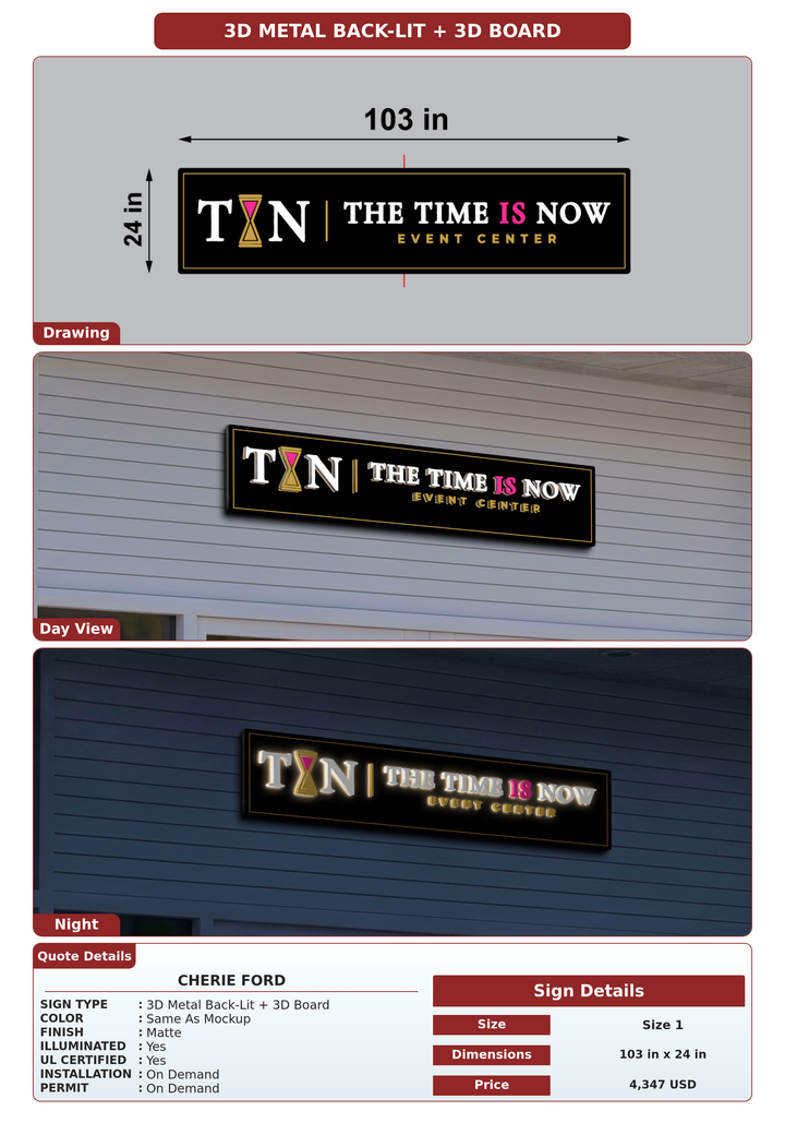 CUSTOM MOCKUP SIGN FOR Cherie Ford