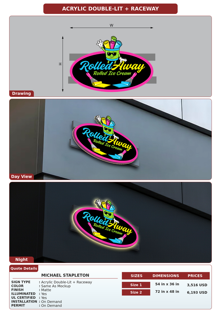 CUSTOM MOCKUP SIGN FOR Michael Stapleton