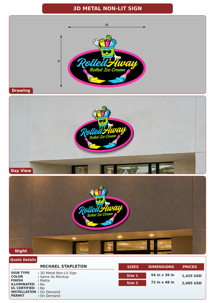 CUSTOM MOCKUP SIGN FOR Michael Stapleton