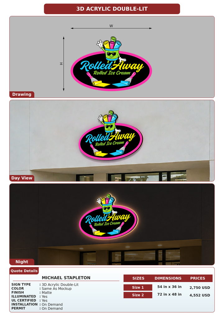 CUSTOM MOCKUP SIGN FOR Michael Stapleton