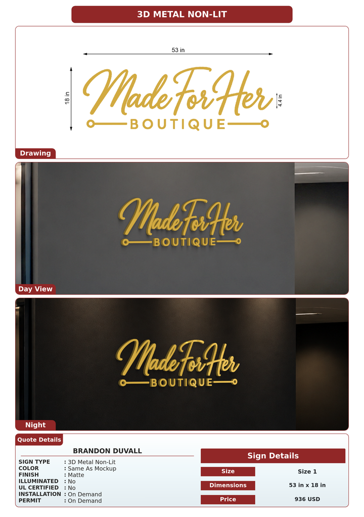 CUSTOM MOCKUP SIGN FOR Brandon Duvall
