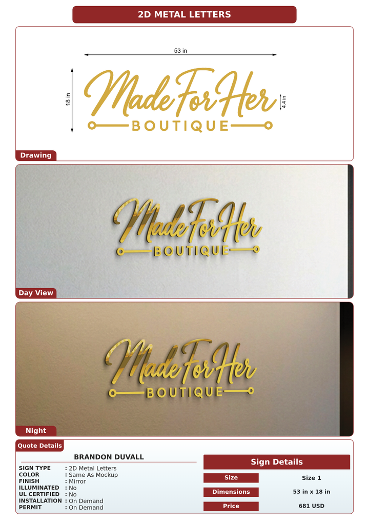 CUSTOM MOCKUP SIGN FOR Brandon Duvall