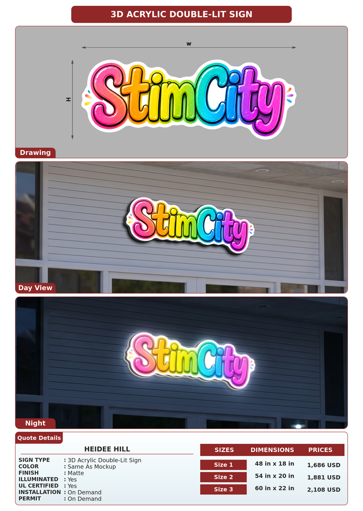 CUSTOM MOCKUP SIGN FOR Heidee Hill