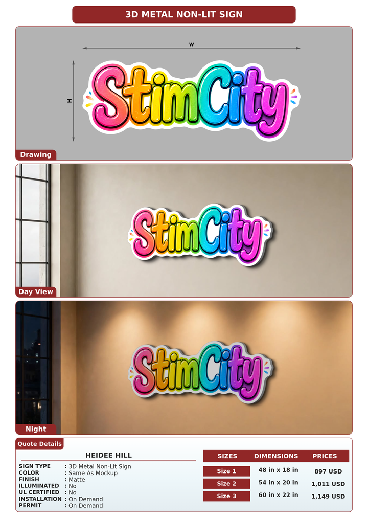 CUSTOM MOCKUP SIGN FOR Heidee Hill