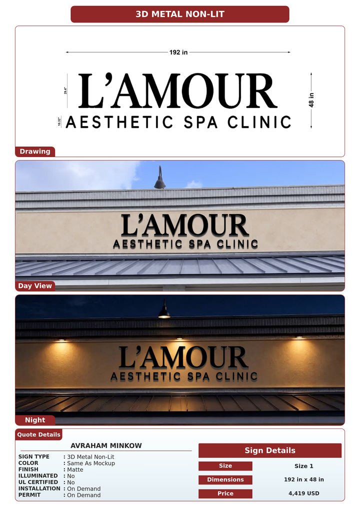 CUSTOM MOCKUP SIGN FOR AVRAHAM MINKOW