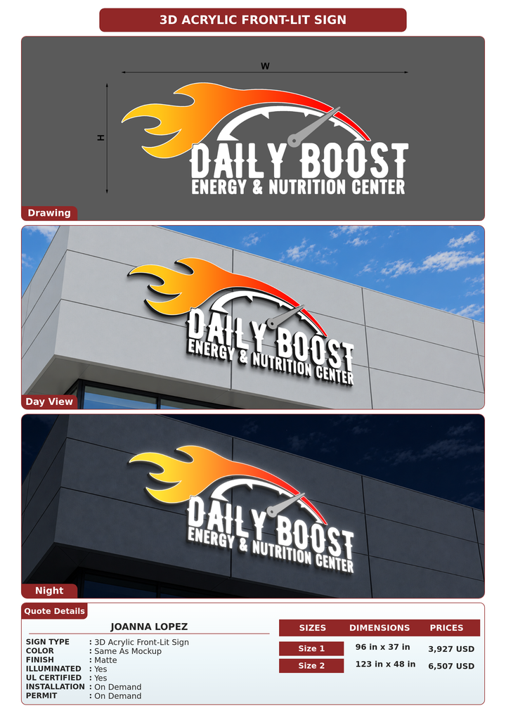 CUSTOM MOCKUP SIGN FOR Joanna Lopez