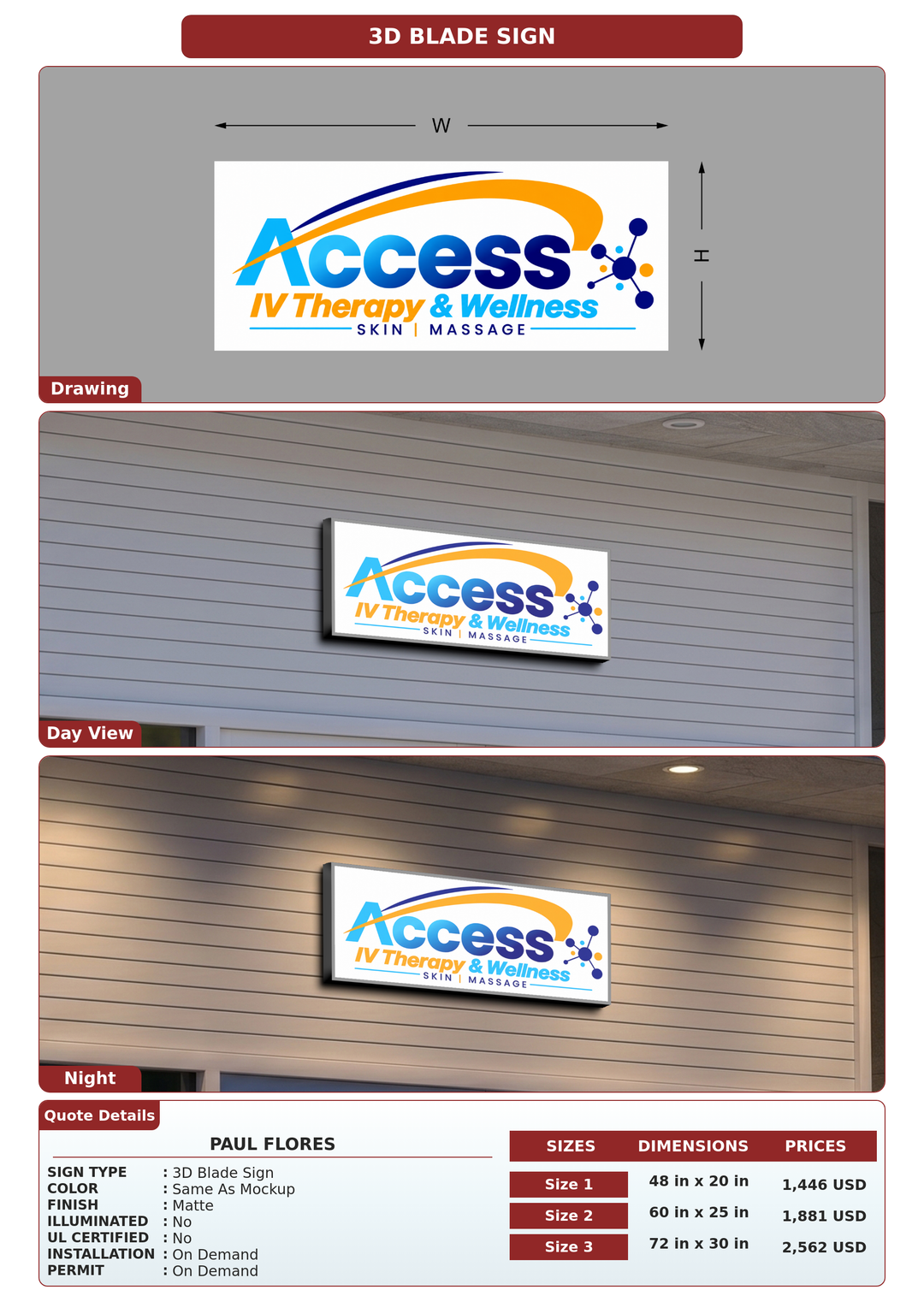 CUSTOM MOCKUP SIGN FOR Paul Flores