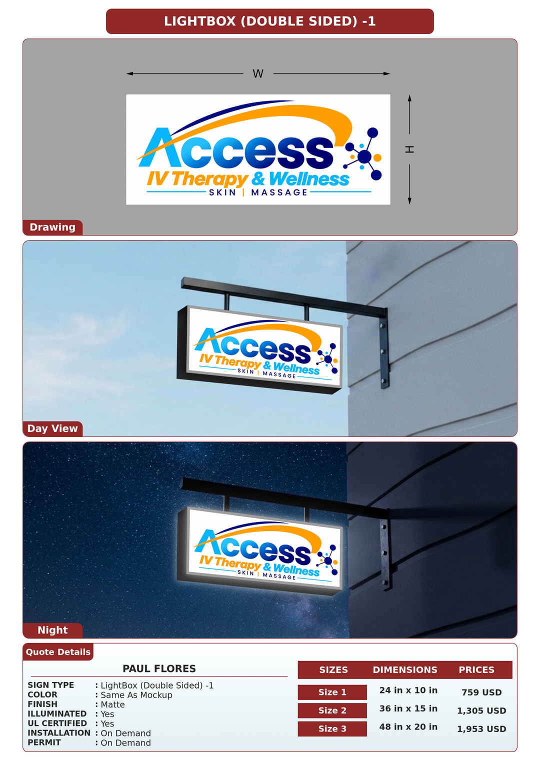 CUSTOM MOCKUP SIGN FOR Paul Flores