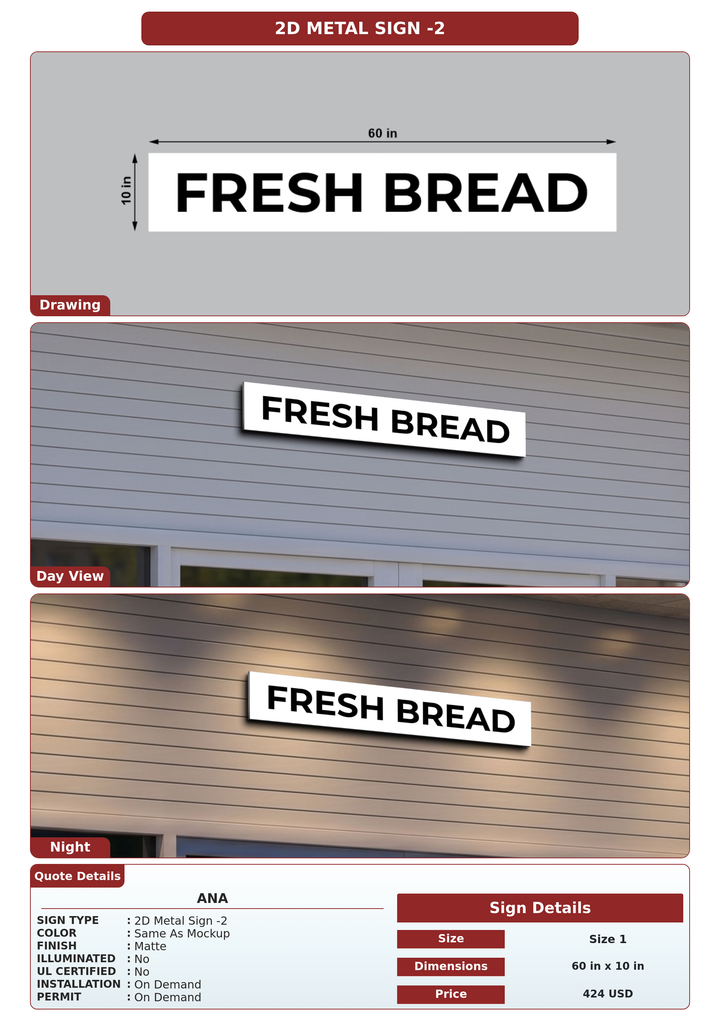 CUSTOM MOCKUP SIGN FOR Ana