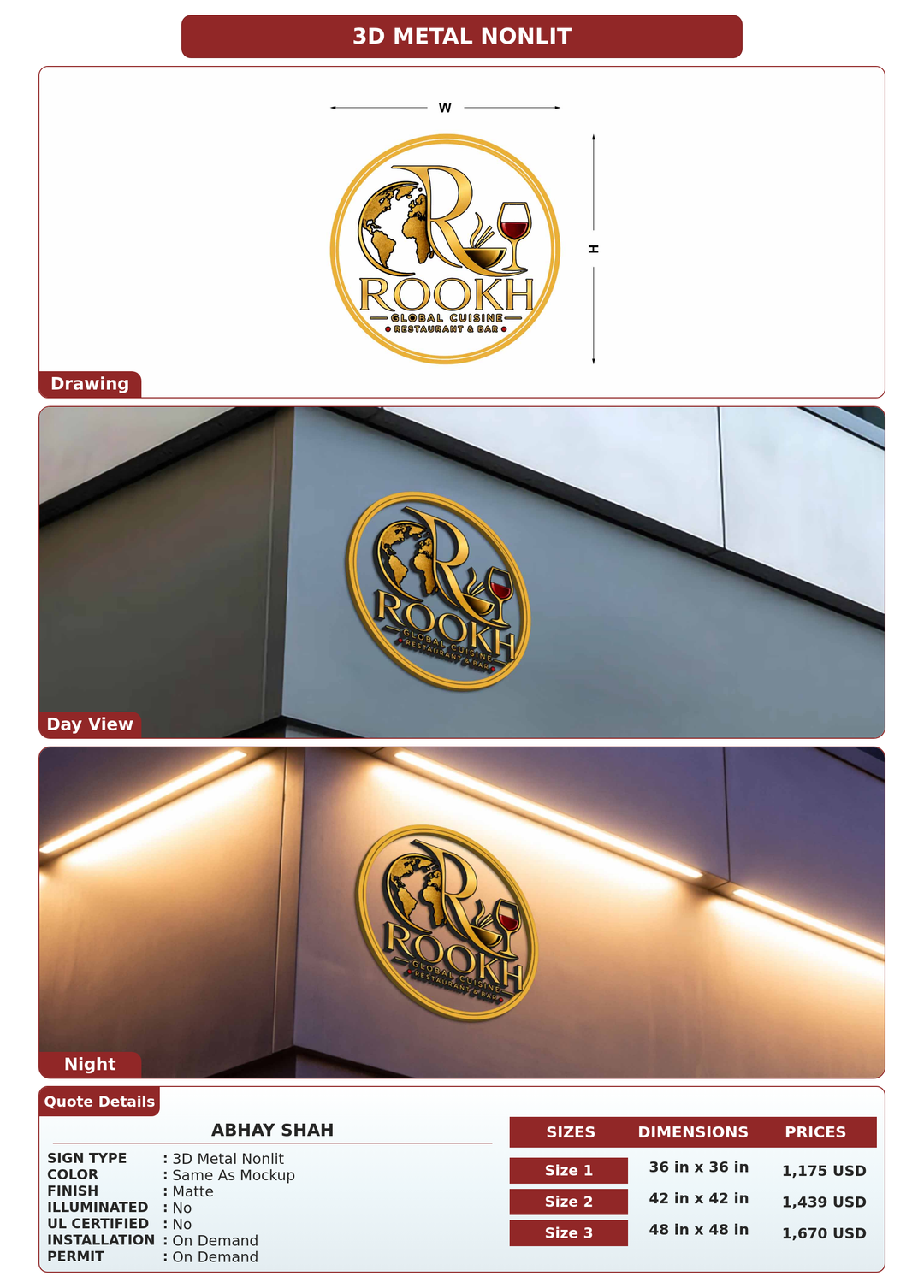 CUSTOM MOCKUP SIGN FOR Abhay shah