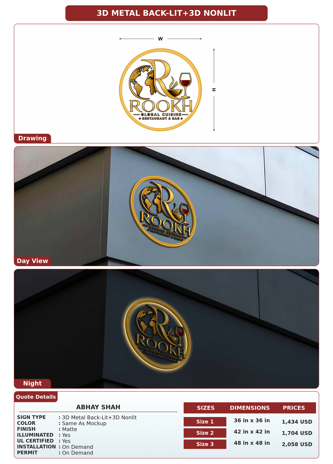 CUSTOM MOCKUP SIGN FOR Abhay shah