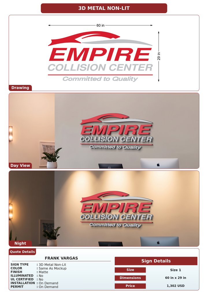 CUSTOM MOCKUP SIGN FOR Frank Vargas