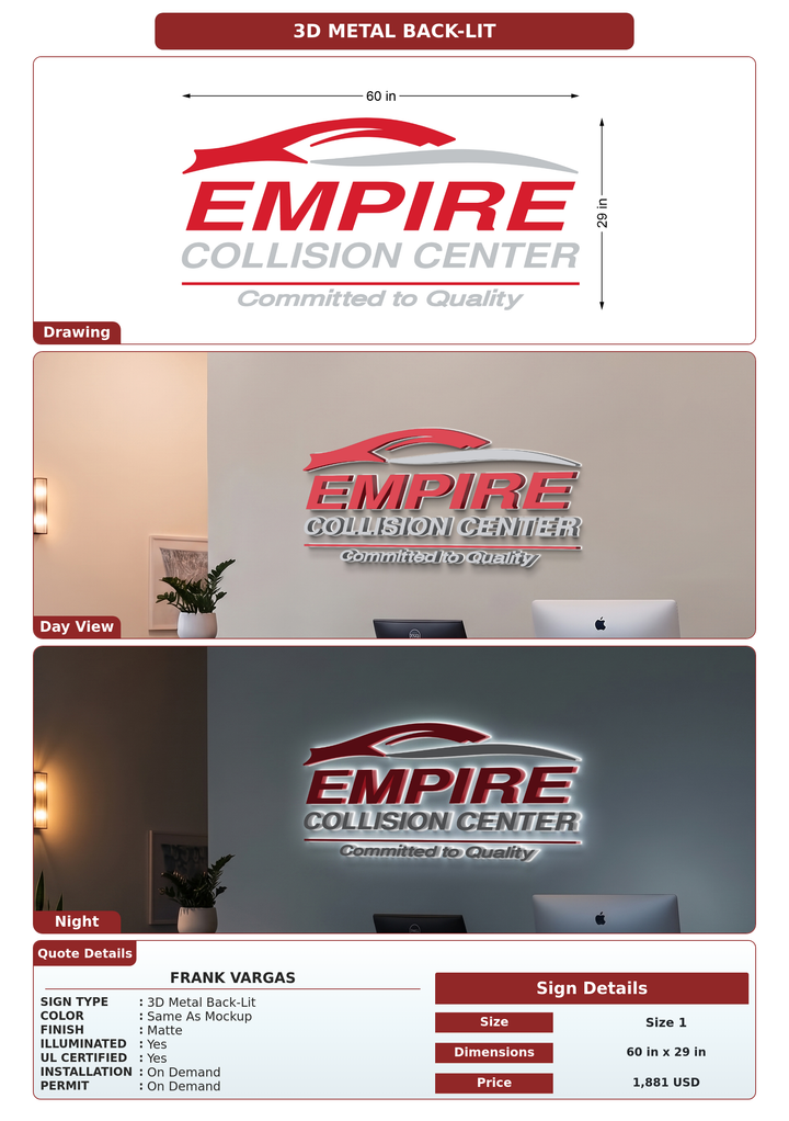 CUSTOM MOCKUP SIGN FOR Frank Vargas