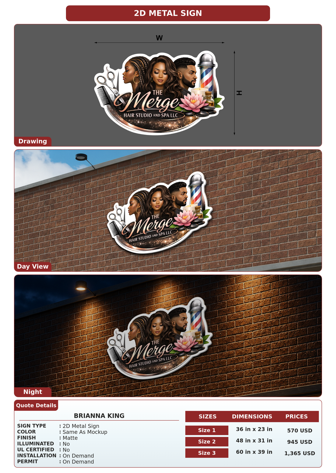 CUSTOM MOCKUP SIGN FOR Brianna King