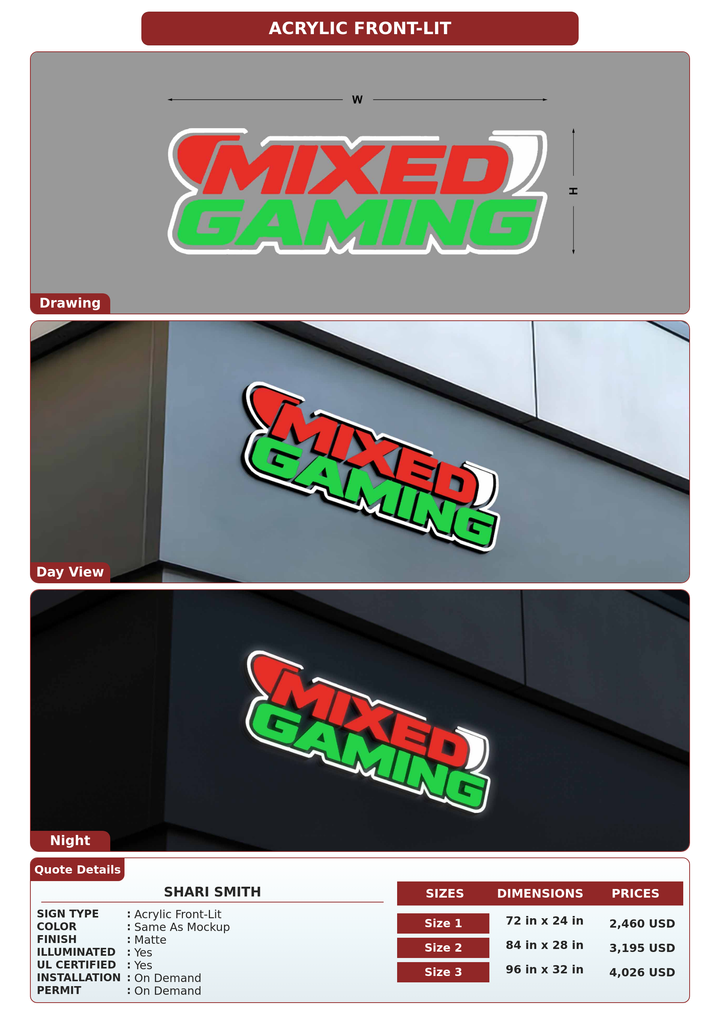 CUSTOM MOCKUP SIGN FOR Shari Smith