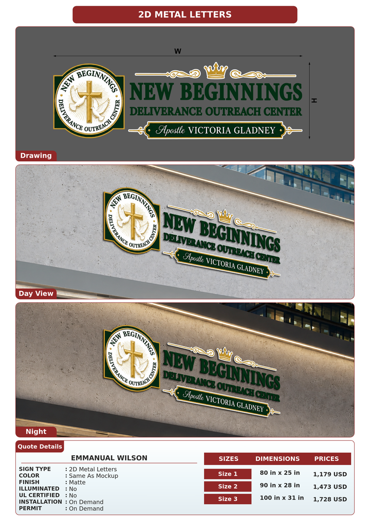 CUSTOM MOCKUP SIGN FOR Emmanual Wilson