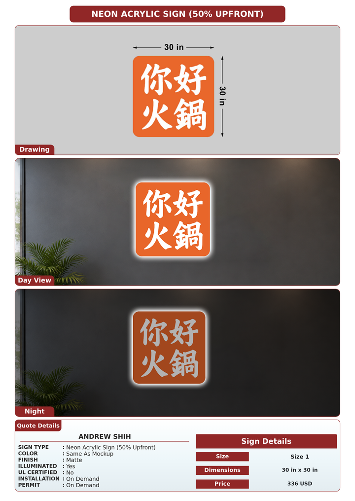 CUSTOM MOCKUP SIGN FOR Andrew Shih
