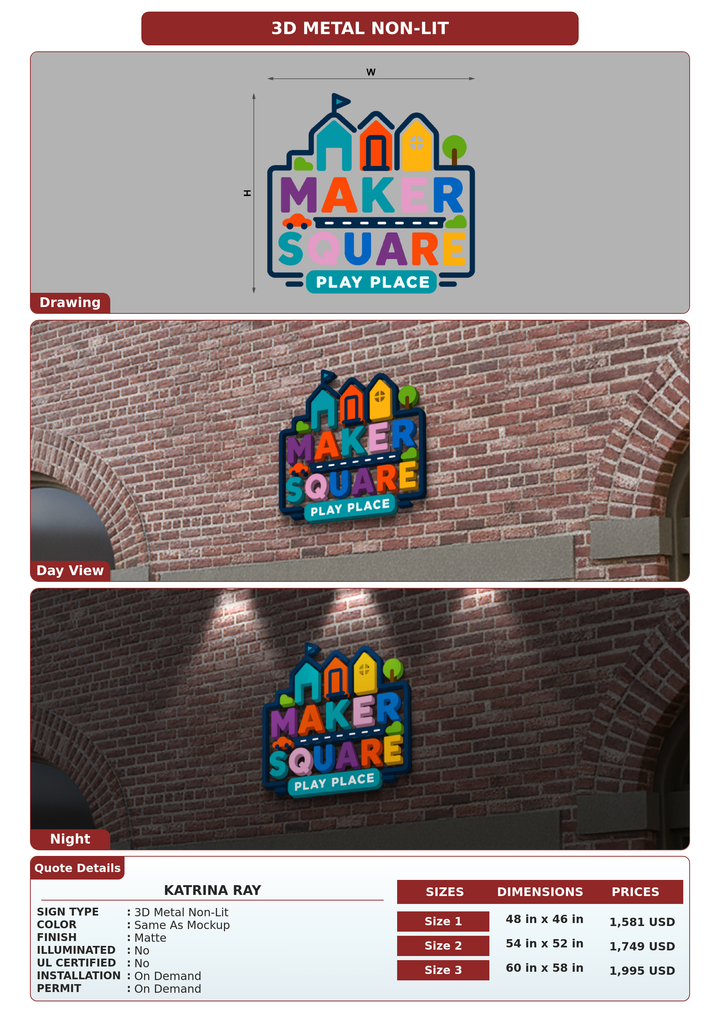 CUSTOM MOCKUP SIGN FOR Katrina Ray