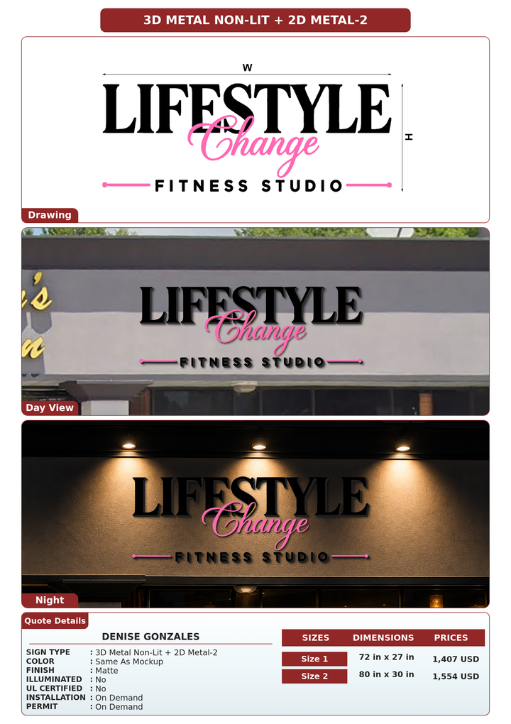 CUSTOM MOCKUP SIGN FOR Denise Gonzales