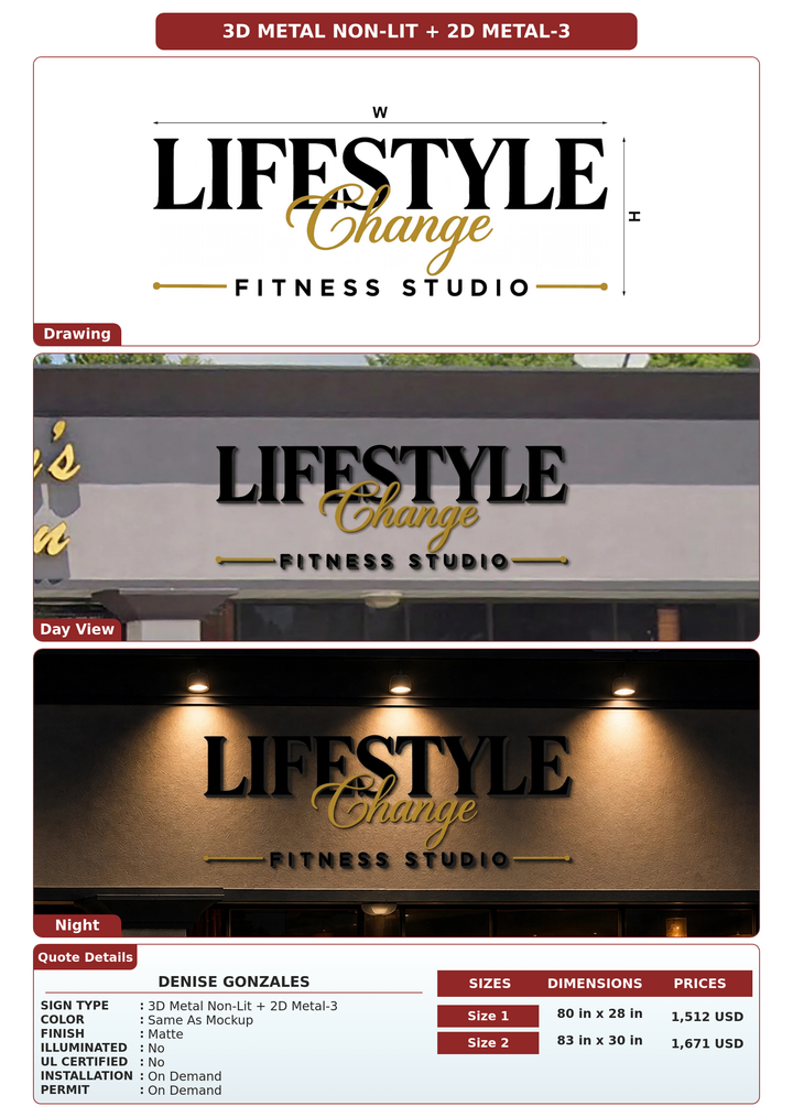 CUSTOM MOCKUP SIGN FOR Denise Gonzales