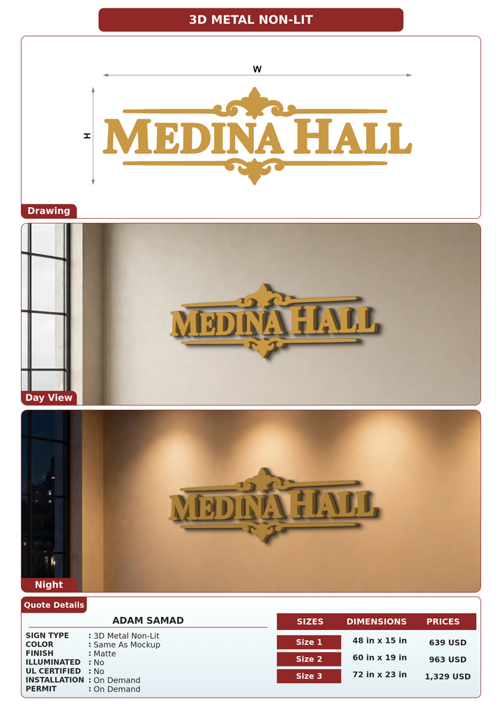 CUSTOM MOCKUP SIGN FOR Adam Samad