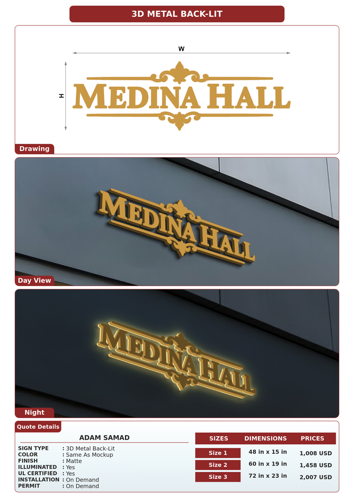 CUSTOM MOCKUP SIGN FOR Adam Samad
