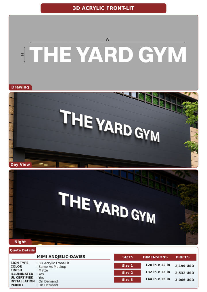 CUSTOM MOCKUP SIGN FOR Mimi Andjelic-Davies