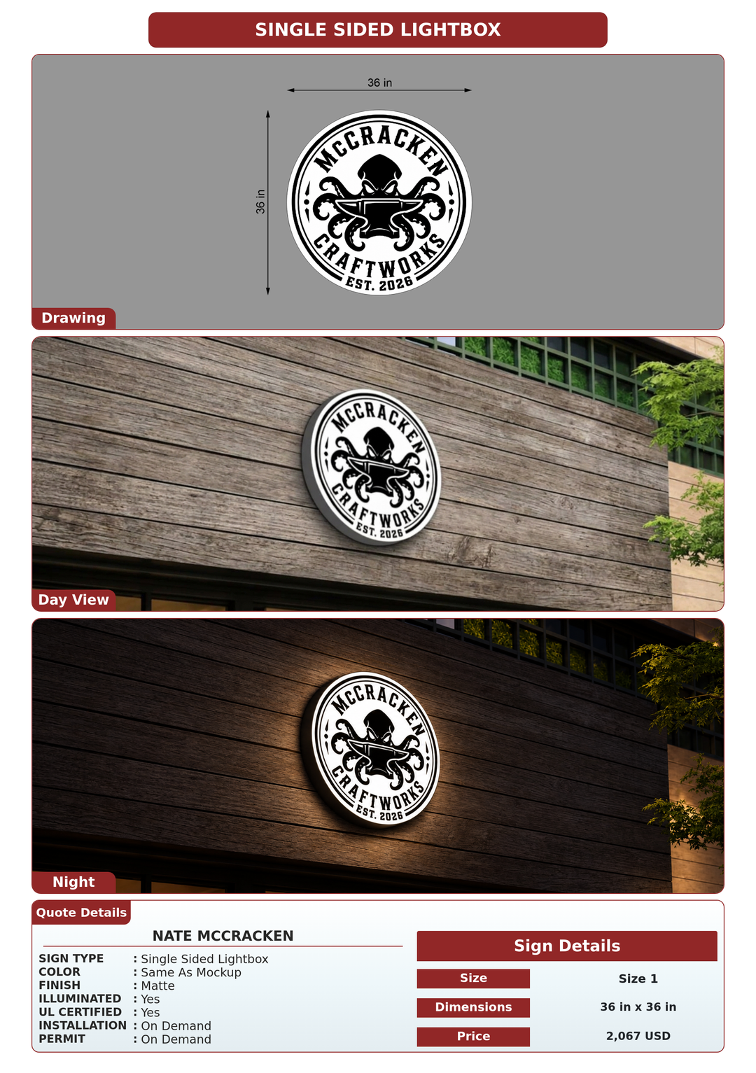 CUSTOM MOCKUP SIGN FOR Nate McCracken