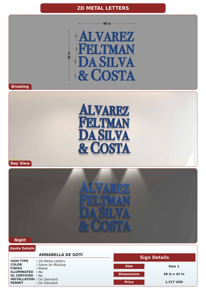 CUSTOM MOCKUP SIGN FOR Annabella De Goti