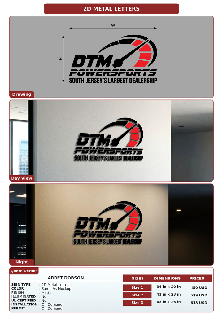 CUSTOM MOCKUP SIGN FOR Arret Dobson