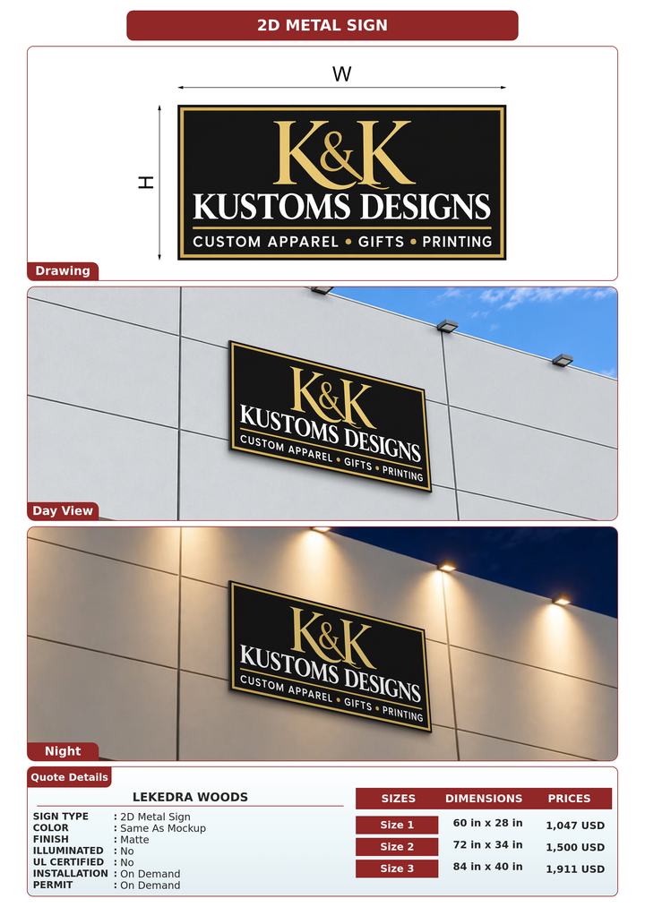 CUSTOM MOCKUP SIGN FOR Lekedra Woods