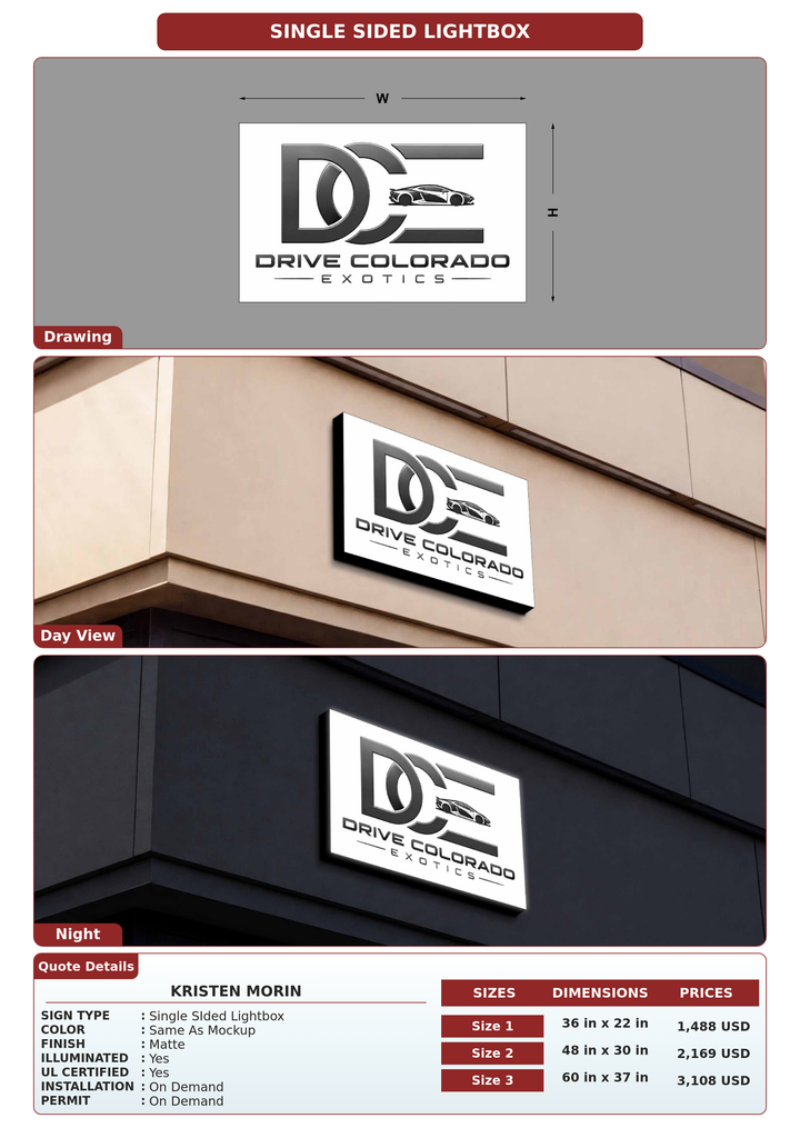 CUSTOM MOCKUP SIGN FOR Kristen Morin