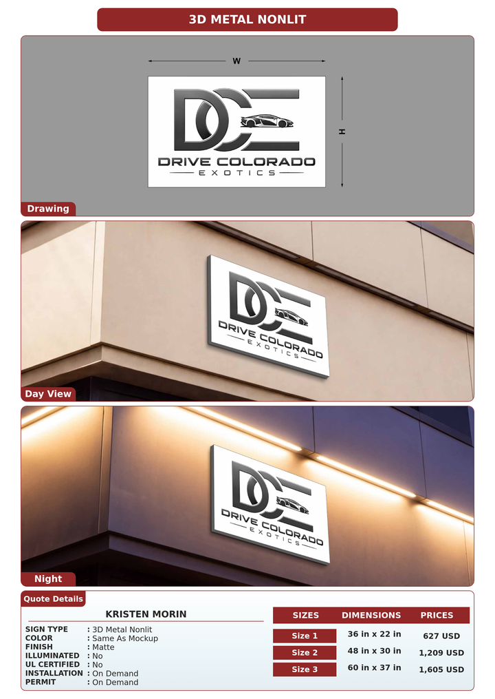 CUSTOM MOCKUP SIGN FOR Kristen Morin