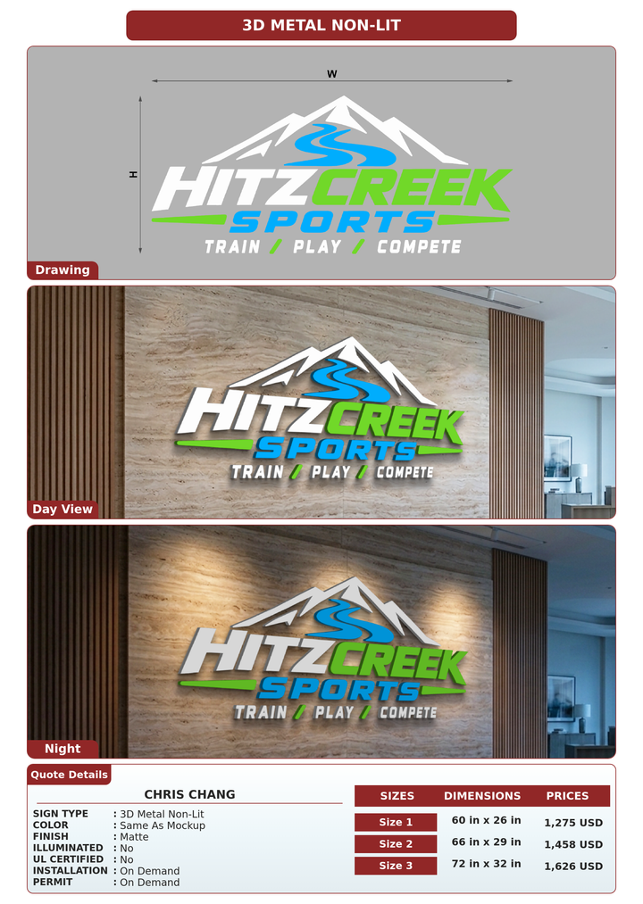 CUSTOM MOCKUP SIGN FOR Chris Chang