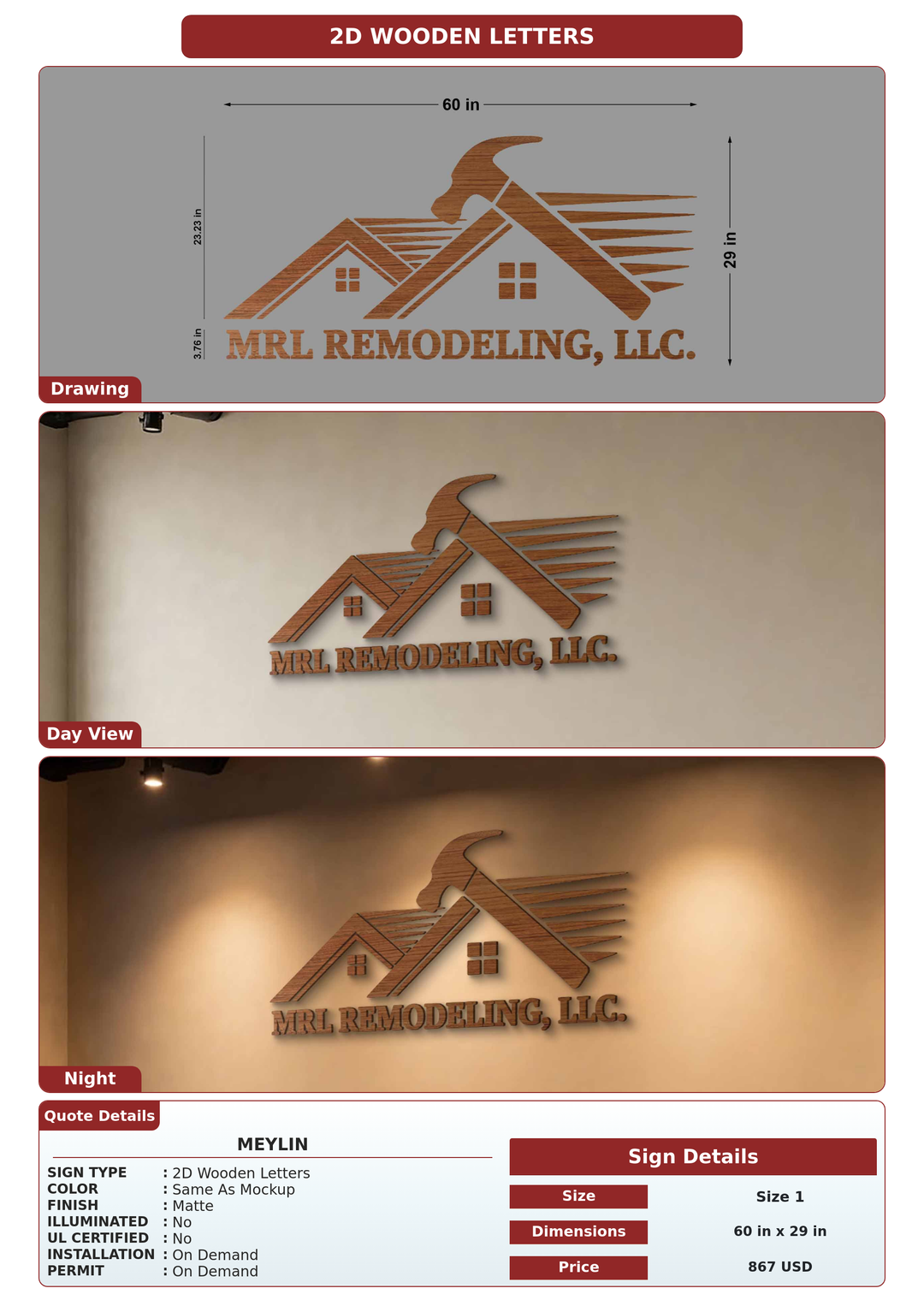 CUSTOM MOCKUP SIGN FOR Meylin