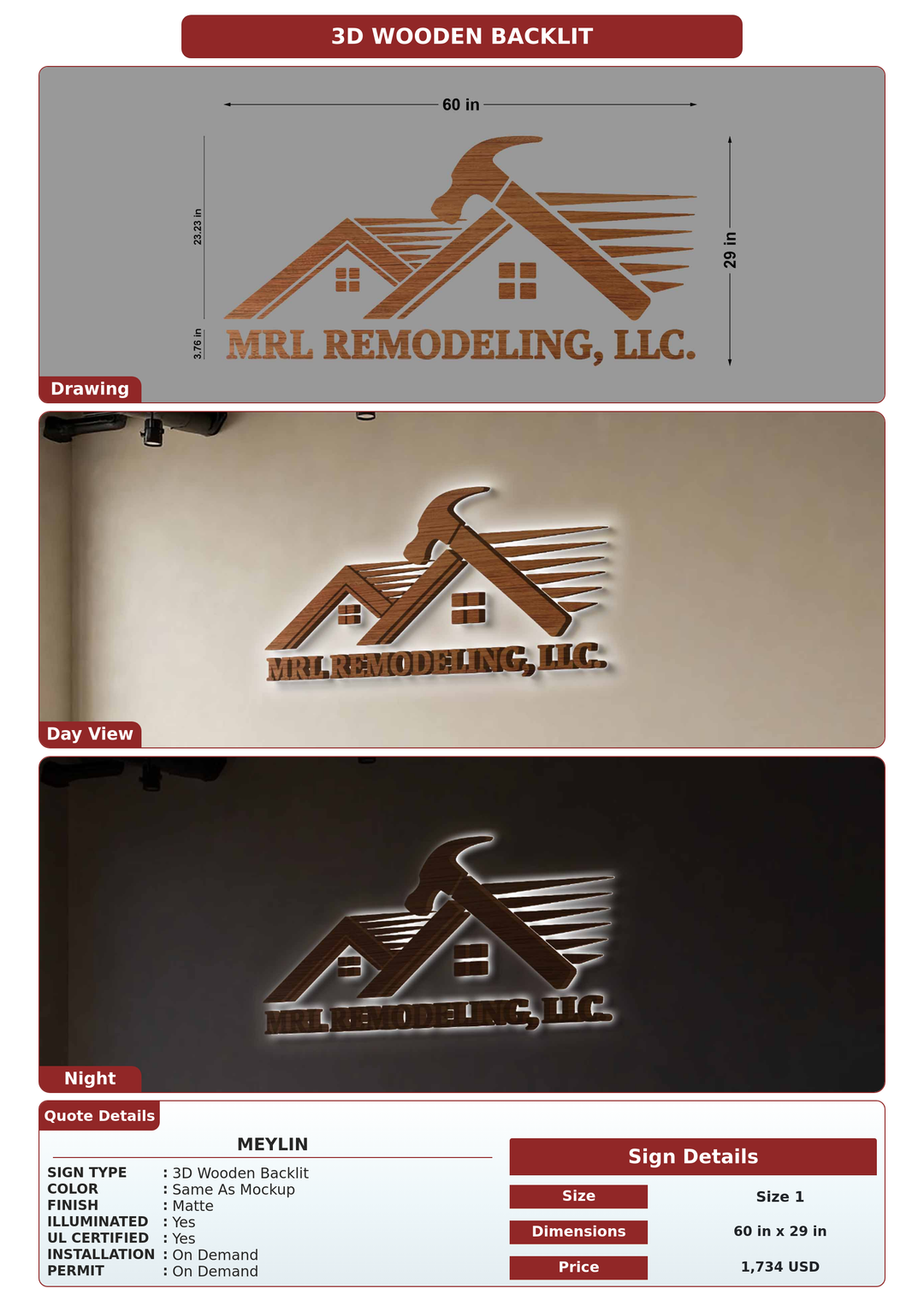 CUSTOM MOCKUP SIGN FOR Meylin