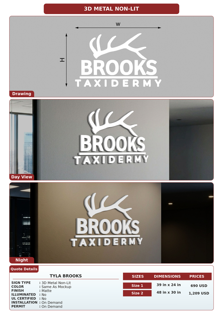 CUSTOM MOCKUP SIGN FOR Tyla Brooks