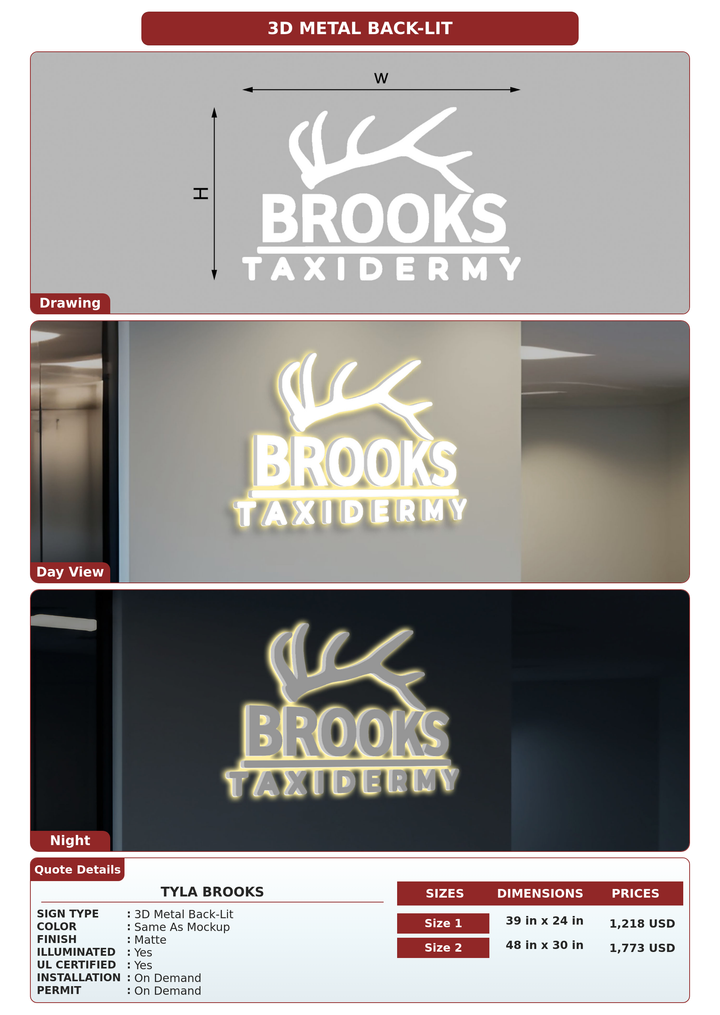 CUSTOM MOCKUP SIGN FOR Tyla Brooks