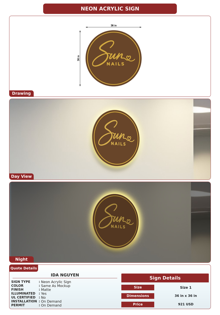 CUSTOM MOCKUP SIGN FOR Ida Nguyen