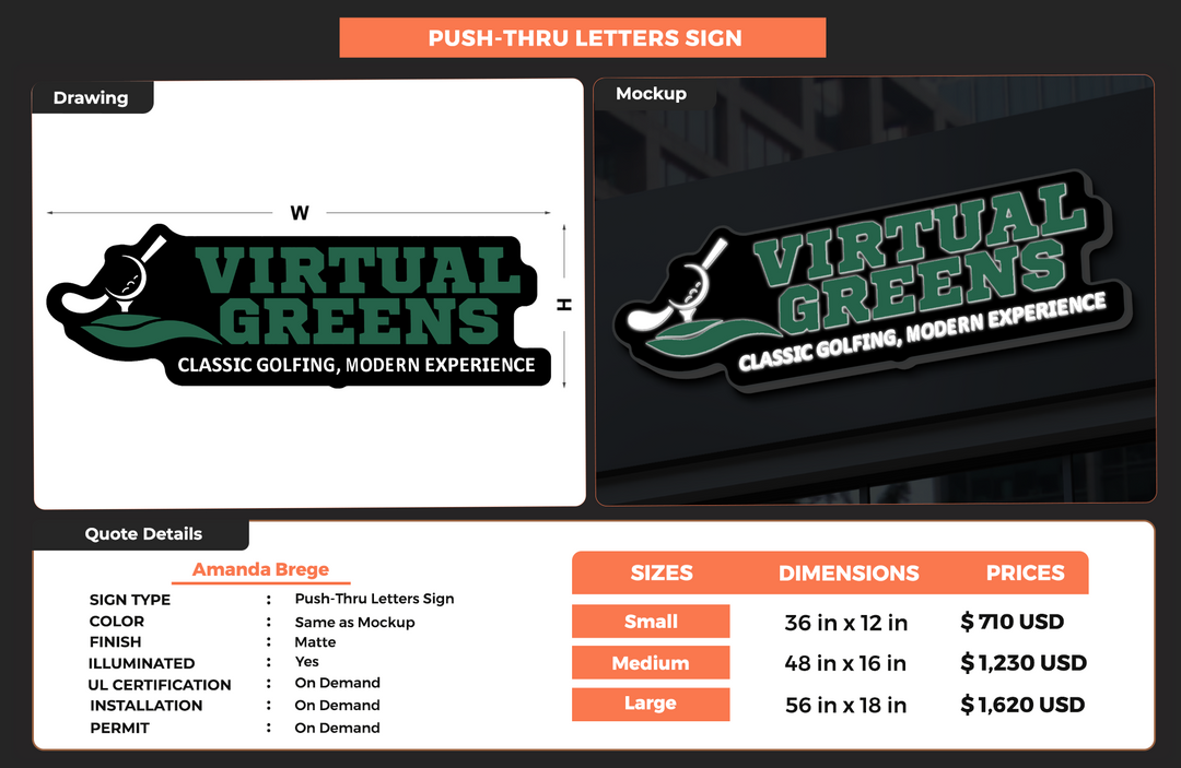 Custom Signs For Amanda Brege