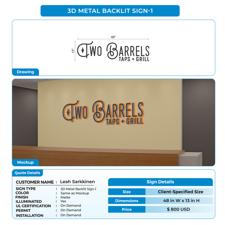custom signs for Mishal Test