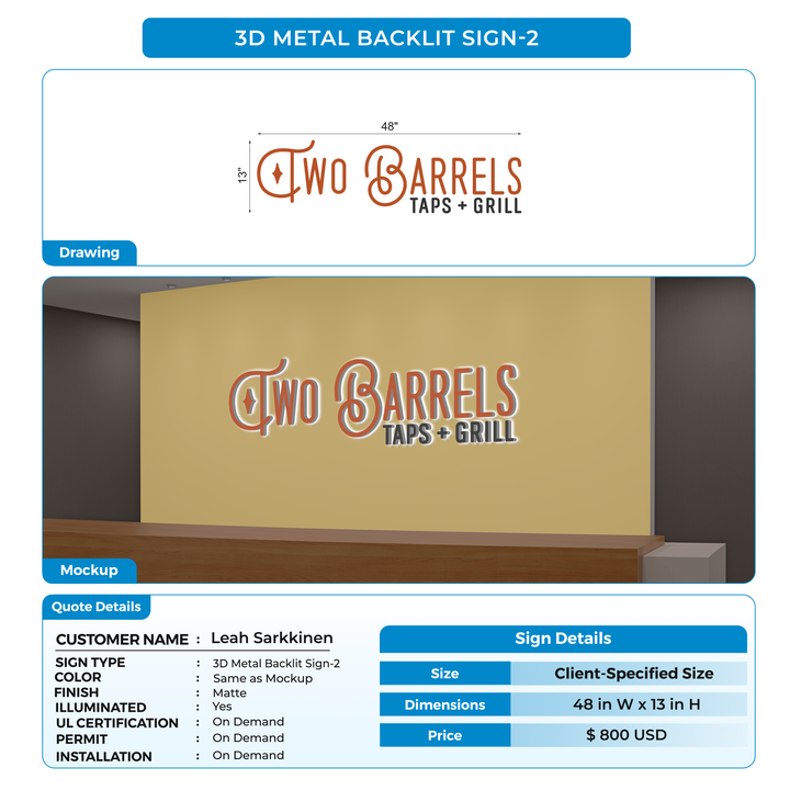 custom signs for Mishal Test