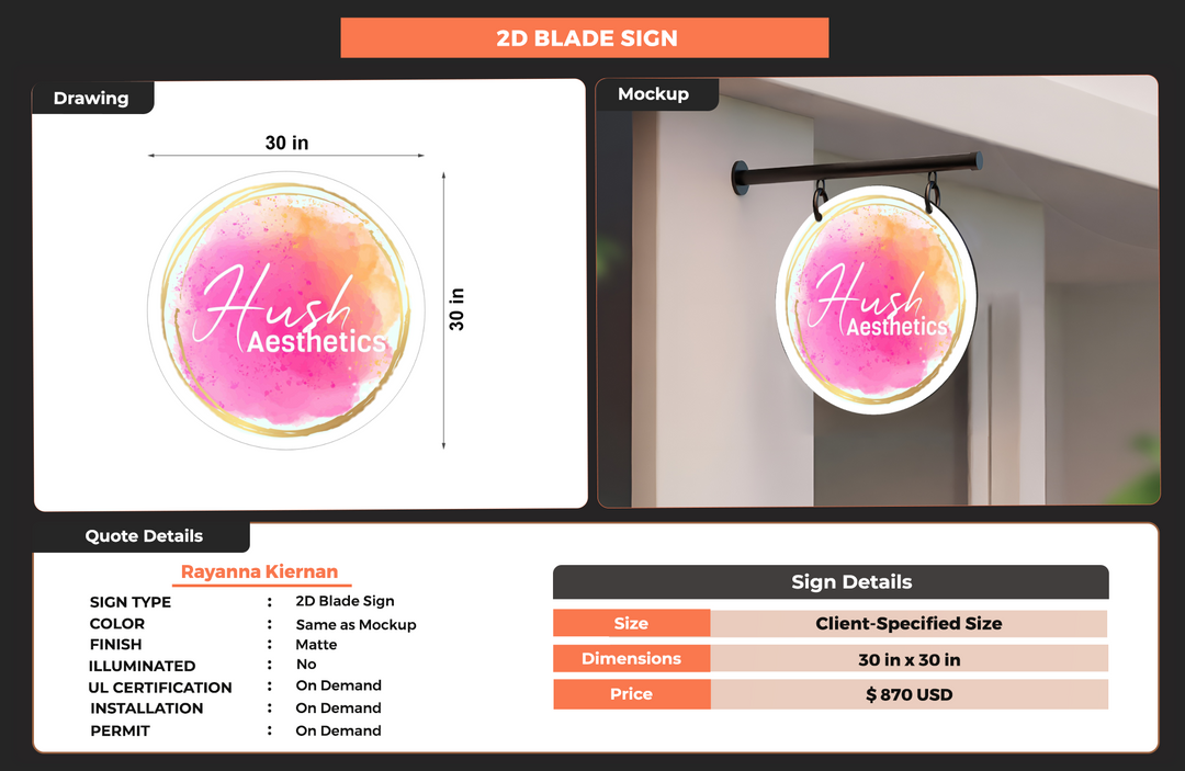 Custom Sign For Rayanna Kiernan